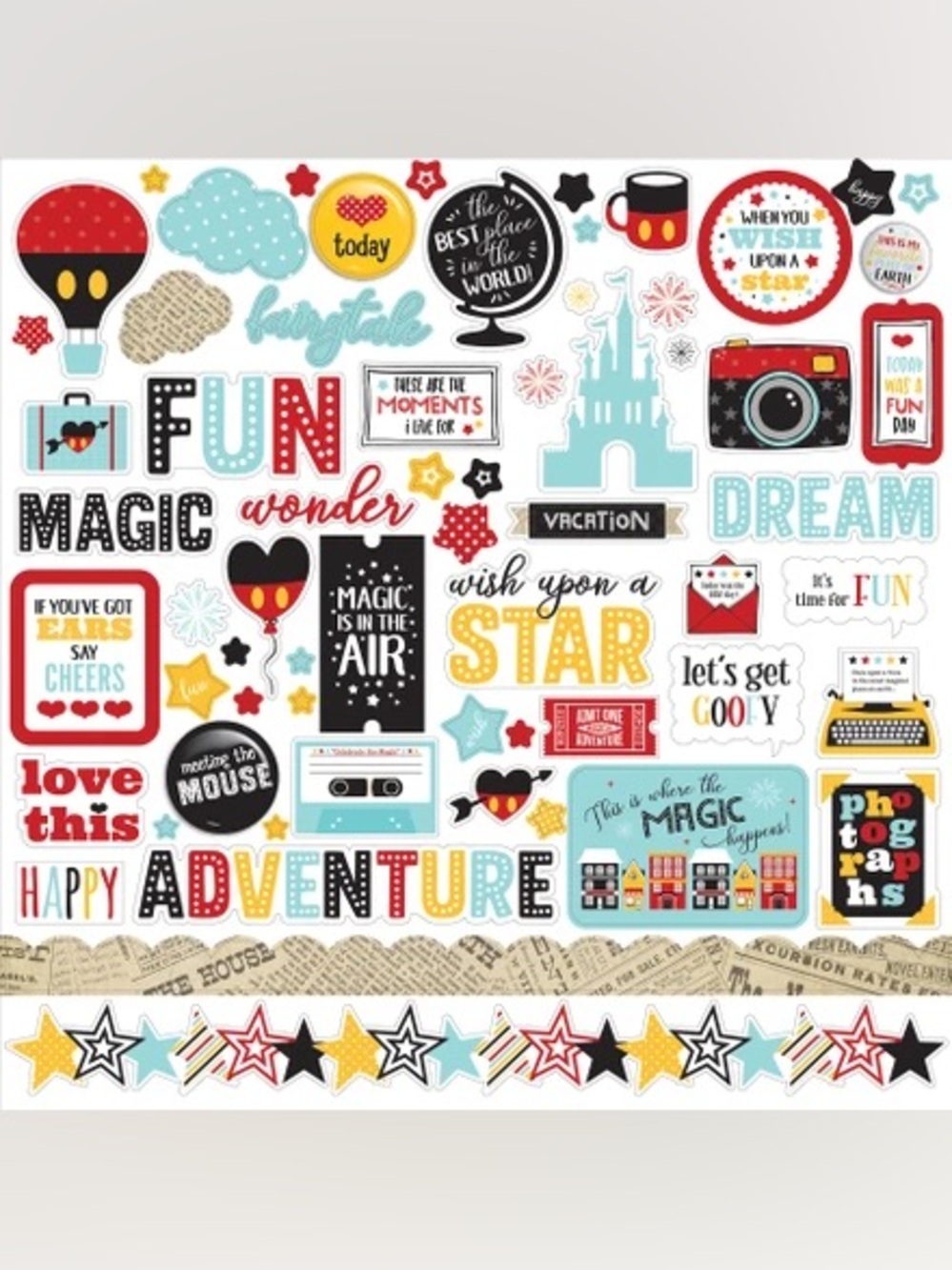 ⭐️Echo Park Wish Upon A Star & Bright Adventure Sticker Bundle 🎈